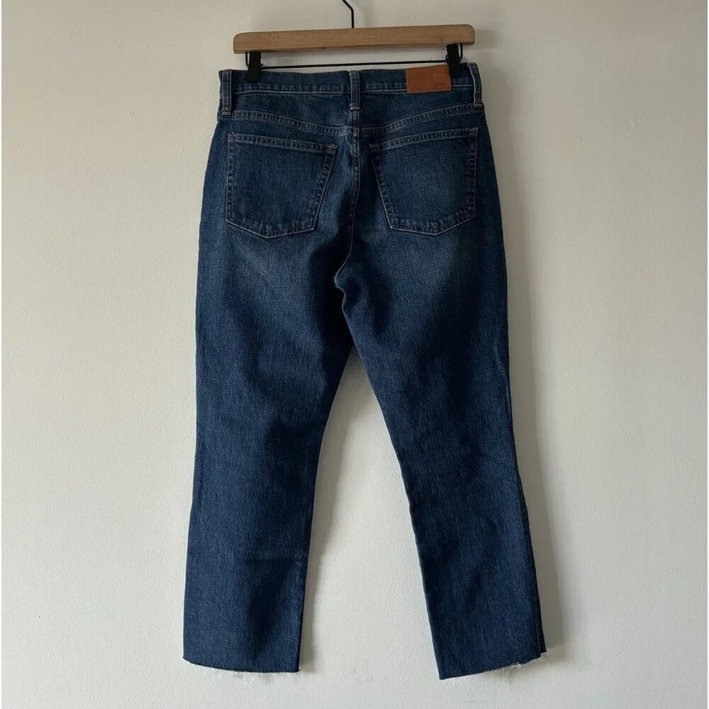 J. Crew Denim Slim Boyfriend Jeans Medium Wash Raw Hem Casual Women’s Size 27‎